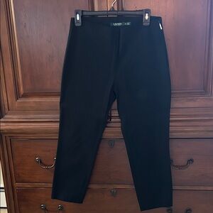 Ralph Lauren Black Ankle Pants with side zipper/ Size 8P